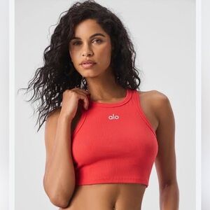 Alo Yoga Aspire Tank-red hot summer size small